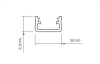 PROFIL LED NT ALUMINIUM SUROWE SREBRNY 2020MM+ KLOSZ PRZEZROCZYSTY
